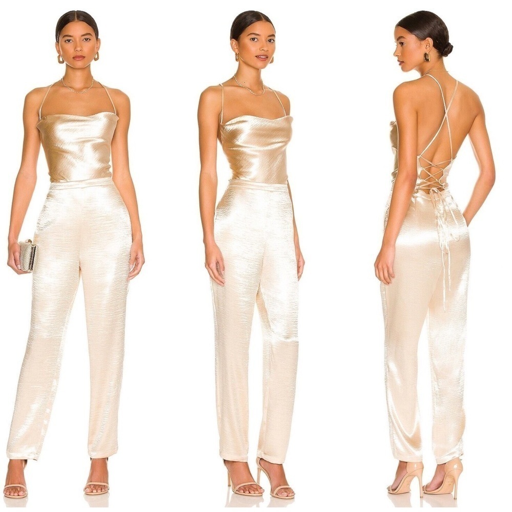 Revolve Lovers and Friends Britt Jumpsuit in Champagne Size XS